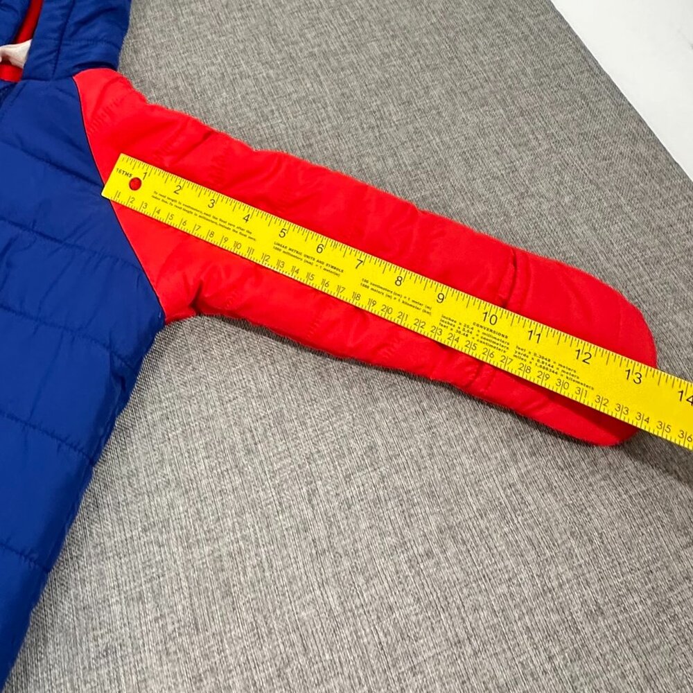 NEW!‎ First Impressions Baby Hooded Snowsuit Winter Jumpsuit Blue Red 18 months - Picture 7 of 14